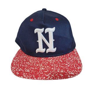 NEFF the Company Snapback Hat Surfer Skateboard Cap N Logo Navy Red Adjustable